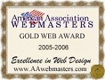 The American Association of Webmasters Gold Web Award